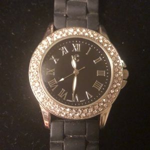 Black and stone watch